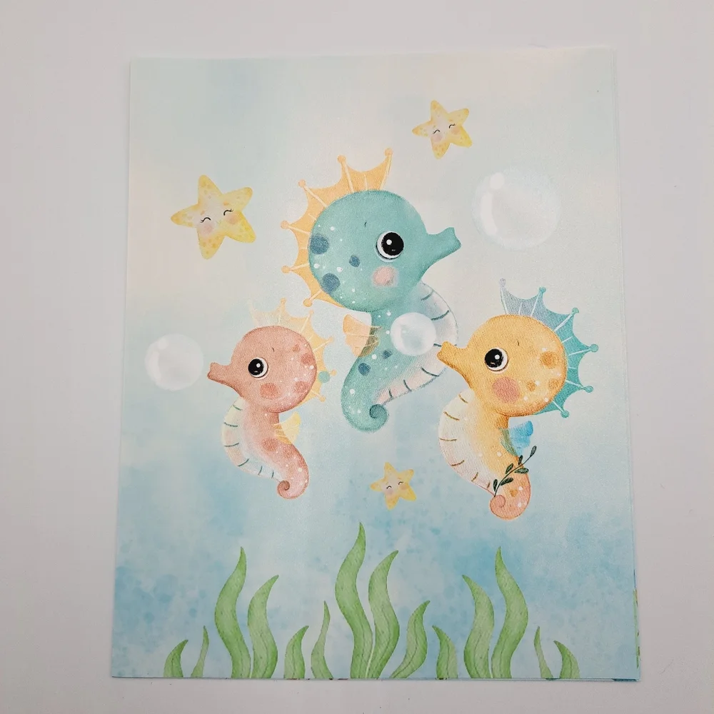 6-Piece Aquatic Sea Animals Prints Pastel Color Art - Marine Life Art - Picture 8 of 11